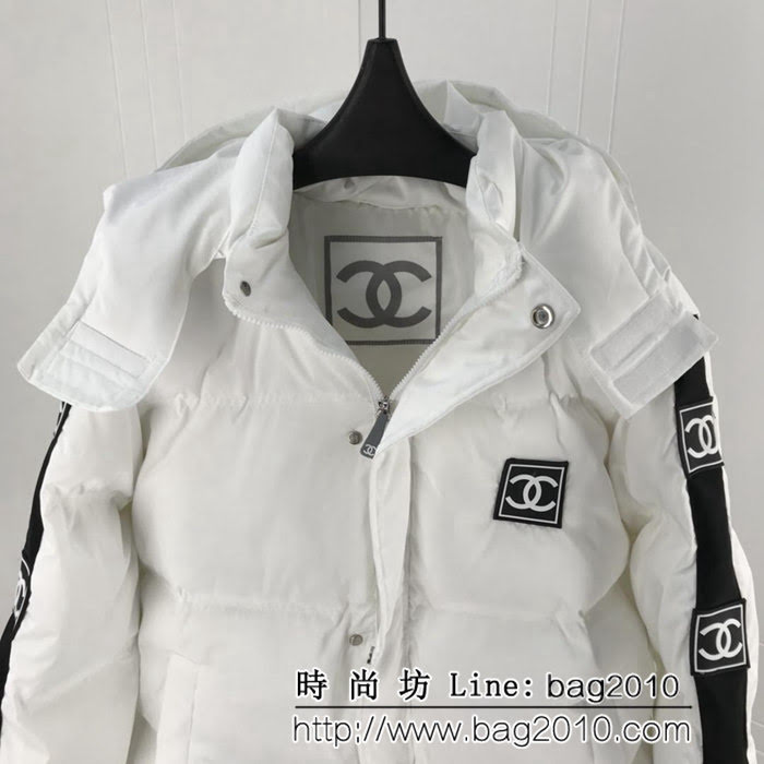 CHANEL香奈兒 vintage中古系列 18ss秋冬新款 中古膠章 羽絨棉服 情侶款   ydi1751